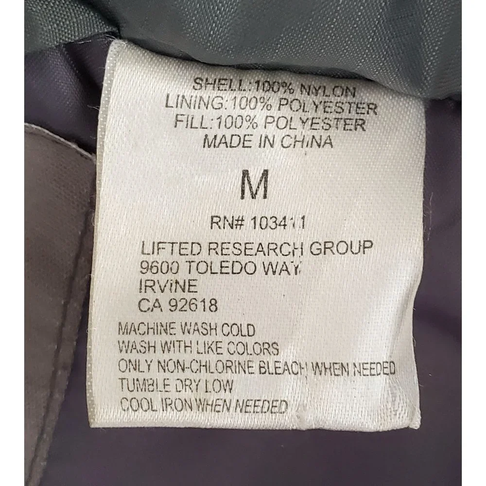 LRG Clothing Men's Grey Puffer Vest with Detachable Hood M - Picture 8 of 12